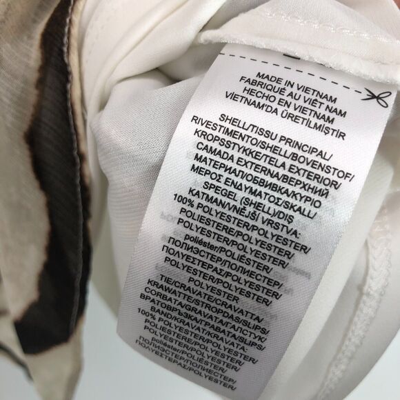 NEW Lauren Ralph Lauren Dress Size 6 Zebra Animal Print Sheer Midi Tie Waist - Picture 10 of 11